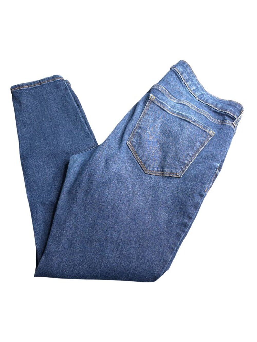 Old Navy Womens Rockstar Super Skinny Ankle Jeans 16 Medium Wash Distressed